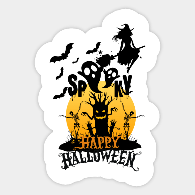 Spooky Happy Halloween Sticker by NICHE&NICHE